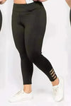 Black Ribbon Leggings (Plus Size) - Fits4Yoga