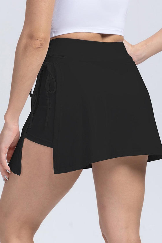 Tied High Waist Active Shorts - Fits4Yoga
