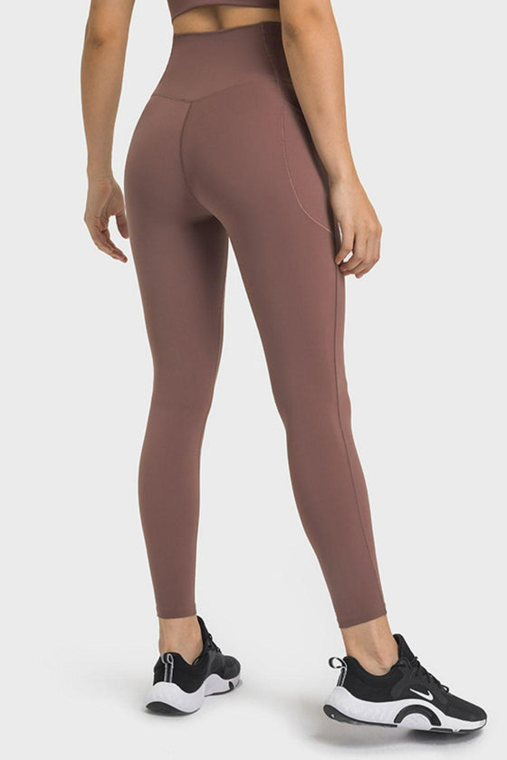 V-Waist Yoga Leggings with Hidden Pockets - Premium Yoga Wear