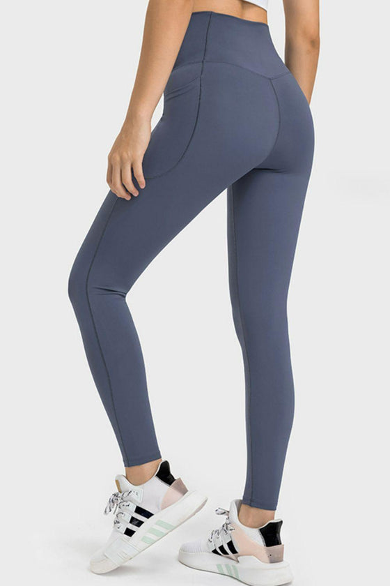 V-Waist Yoga Leggings with Hidden Pockets - Premium Yoga Wear