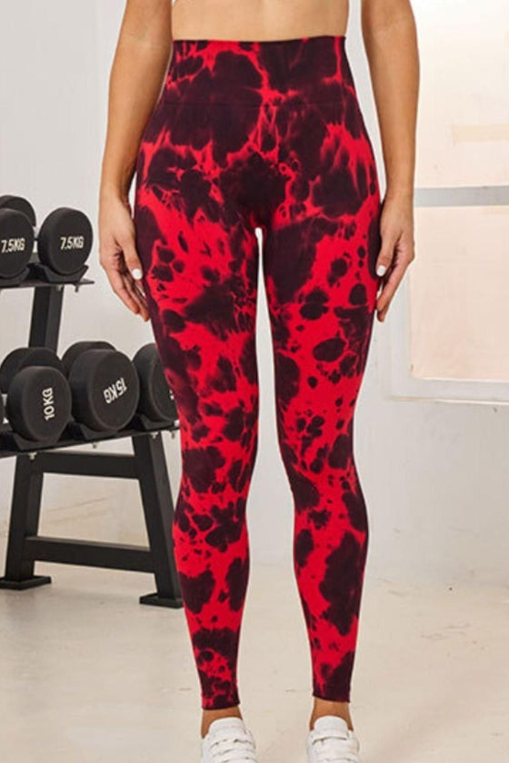 Tie-Dye High Waist Active Leggings - bestamericanpainters