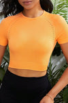 Cropped Round Neck Active Top - Fits4Yoga