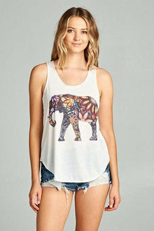  To the East Elephant Print tank top (In Store Only) - Fits4Yoga