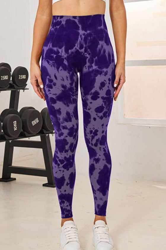 Tie-Dye High Waist Active Leggings - bestamericanpainters