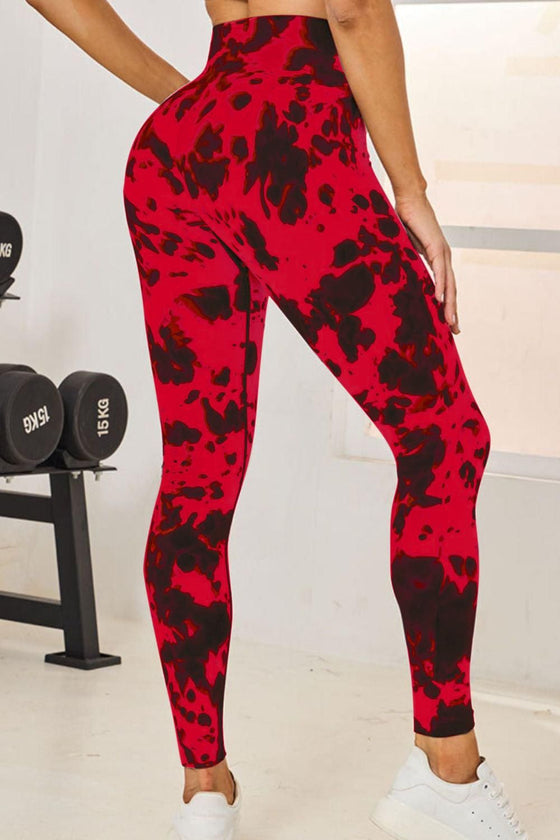 Tie-Dye High Waist Active Leggings - bestamericanpainters