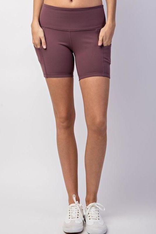 Plum Waistband Yoga pant with side pocket - Fits4Yoga