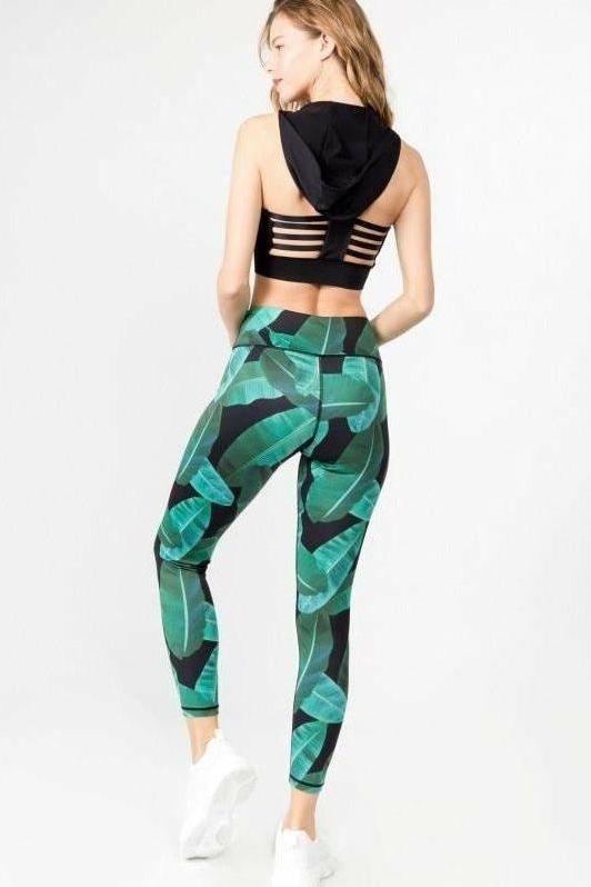 Leaf print Gym Leggings