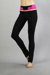 Color Waist Stretch Pants with Hidden Pocket - Fits4Yoga