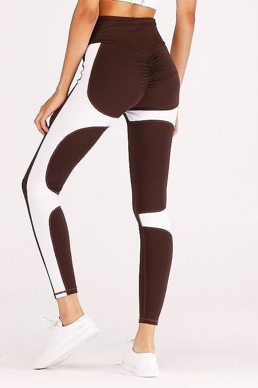 High Waist Coffee Yoga Pants - Fits4Yoga