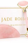 Rose Quartz or Jade Stone Facial Massage Roller - Fits4Yoga