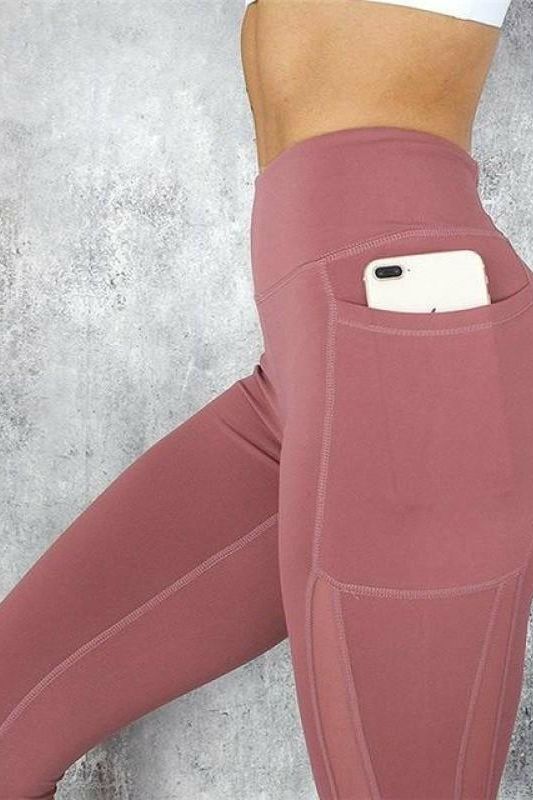 Side View High Waist with Pocket Yoga leggings - Fits4Yoga